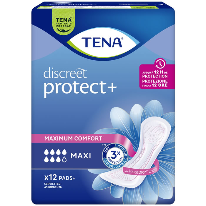 TENA Discreet Serviettes hygiéniques sans ailettes fuites urinaires maxi
