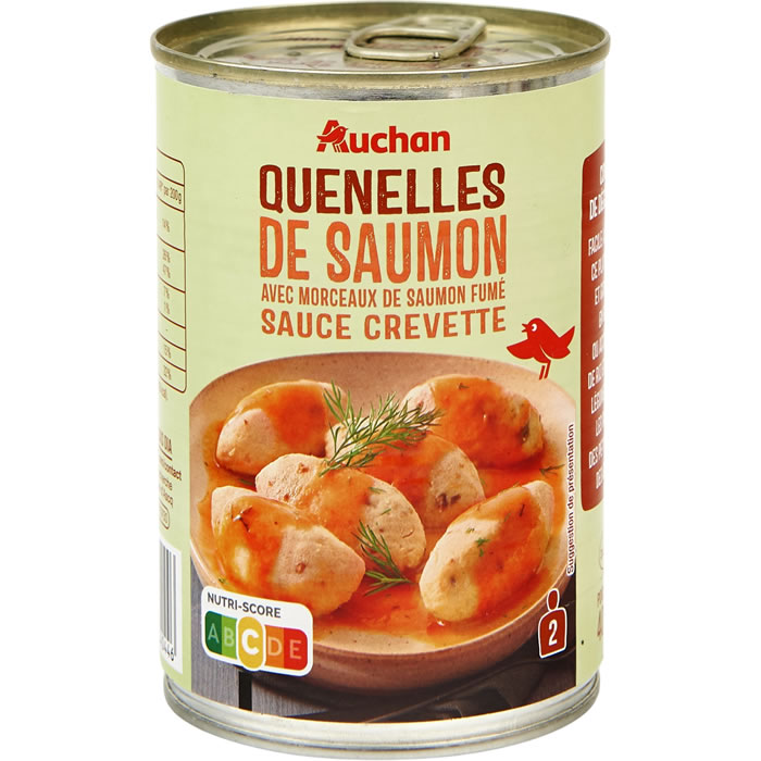AUCHAN Quenelles de saumon sauce crevettes