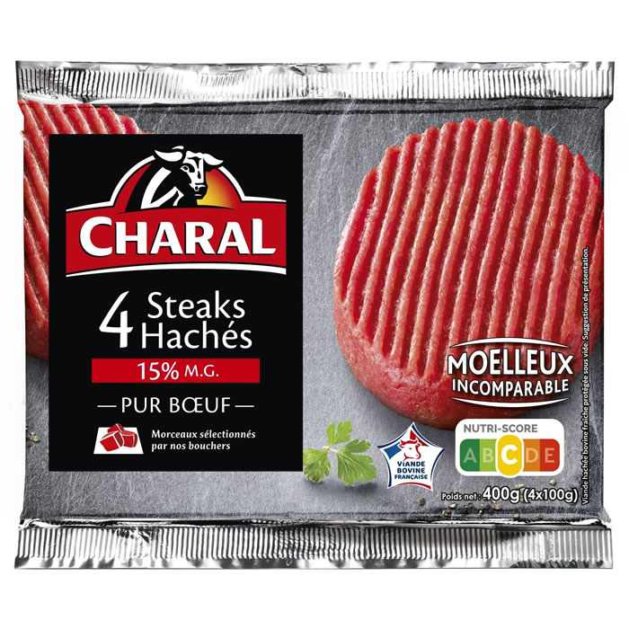 CHARAL Steaks hachés 15% M.G