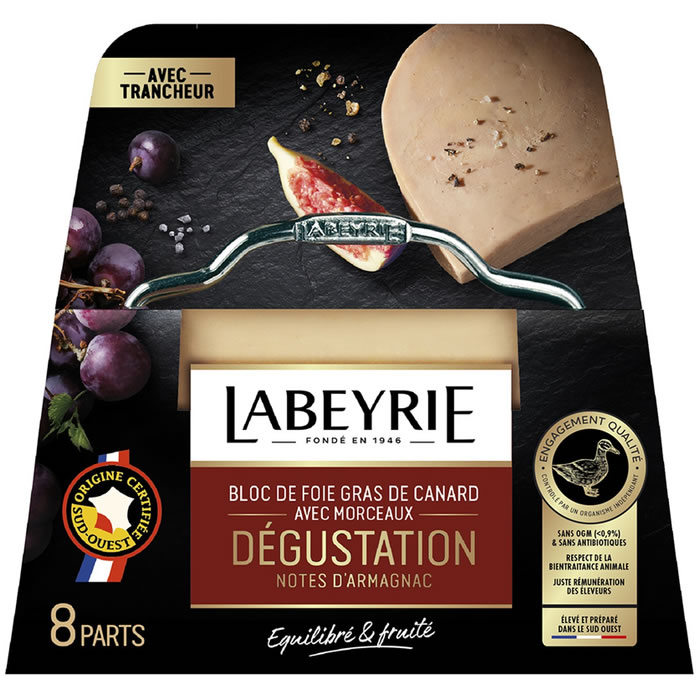 LABEYRIE Bloc de foie gras de canard avec morceaux