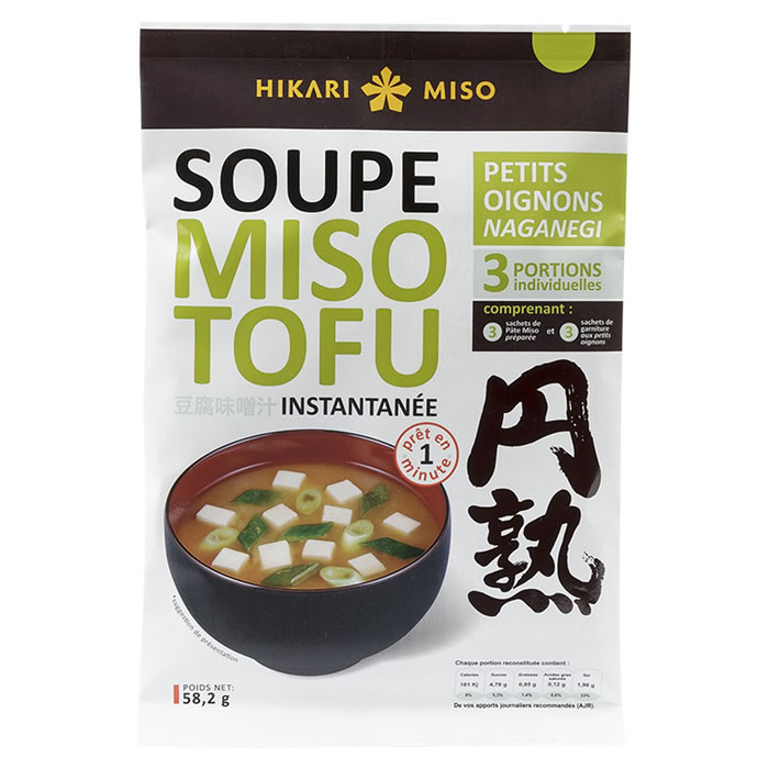 HIKARI MISO Soupe miso tofu instantanée aux petits oignons