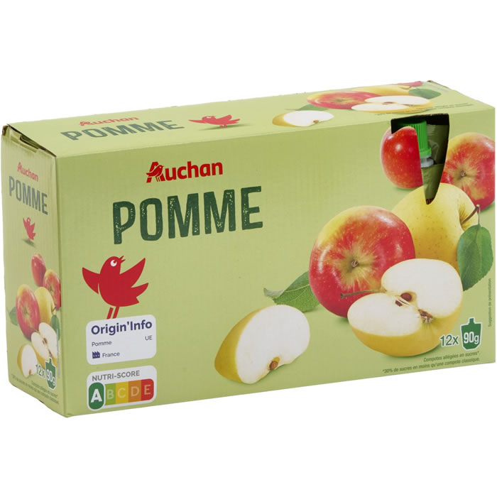 AUCHAN Dessert pomme nature