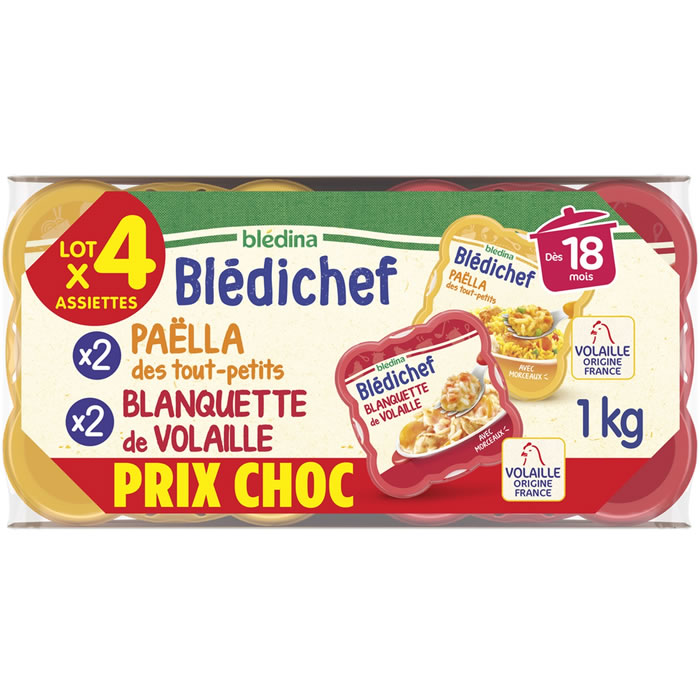 BLEDINA Blédichef Paëlla et blanquette de volaille dès 18 mois