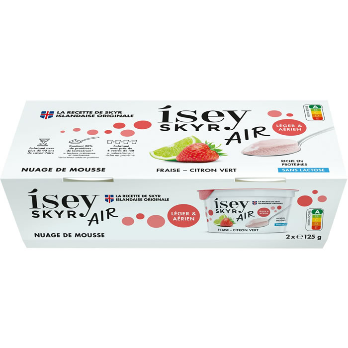 ISEY Skyr à la fraise et citron vert