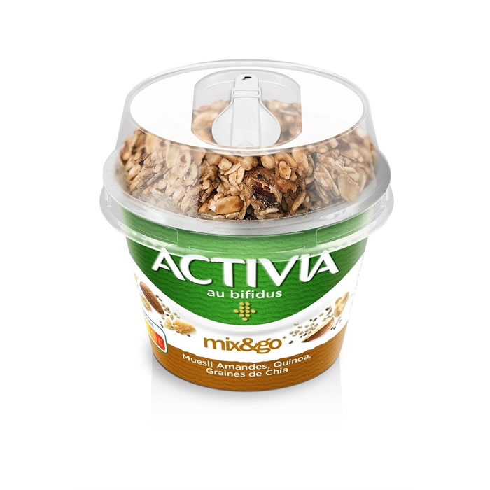 ACTIVIA Mix&Go Yaourt aux mueslis amandes, quinoa et graines de chia