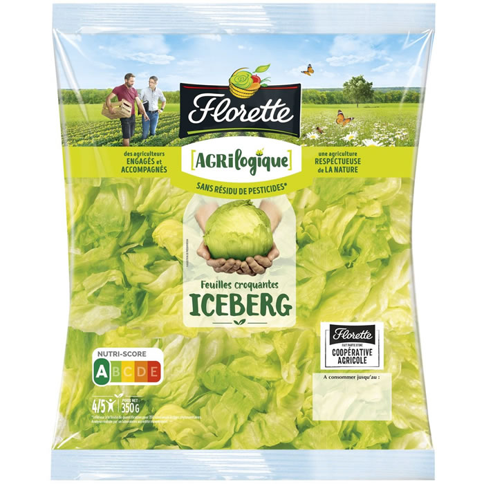 FLORETTE Agrilogique Feuilles croquantes Iceberg - sans résidu de pesticides