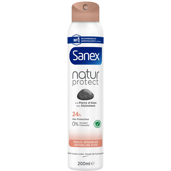 SANEX Natur Protect Déodorant spray pierre d'alun 24h