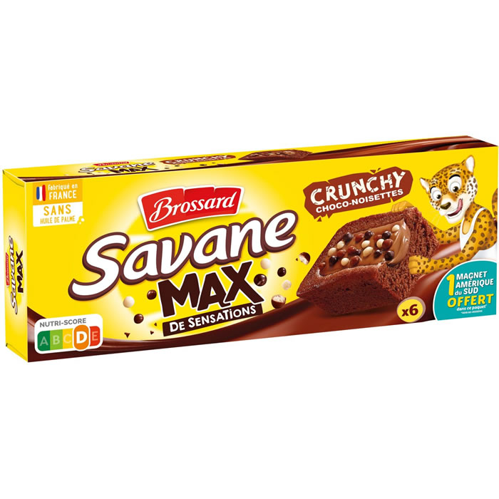 BROSSARD Savane Gâteaux crunchy au chocolat et noisettes