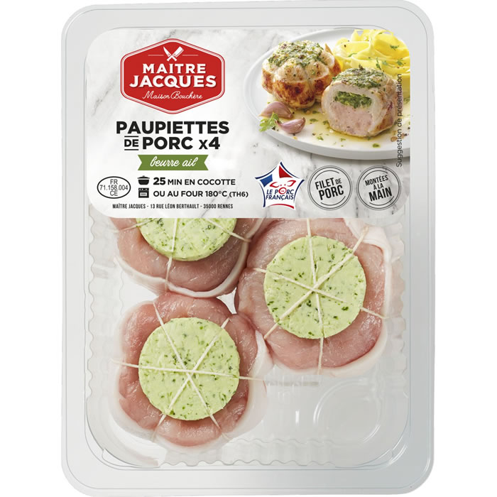 MAITRE JACQUES Paupiettes de porc beurre ail
