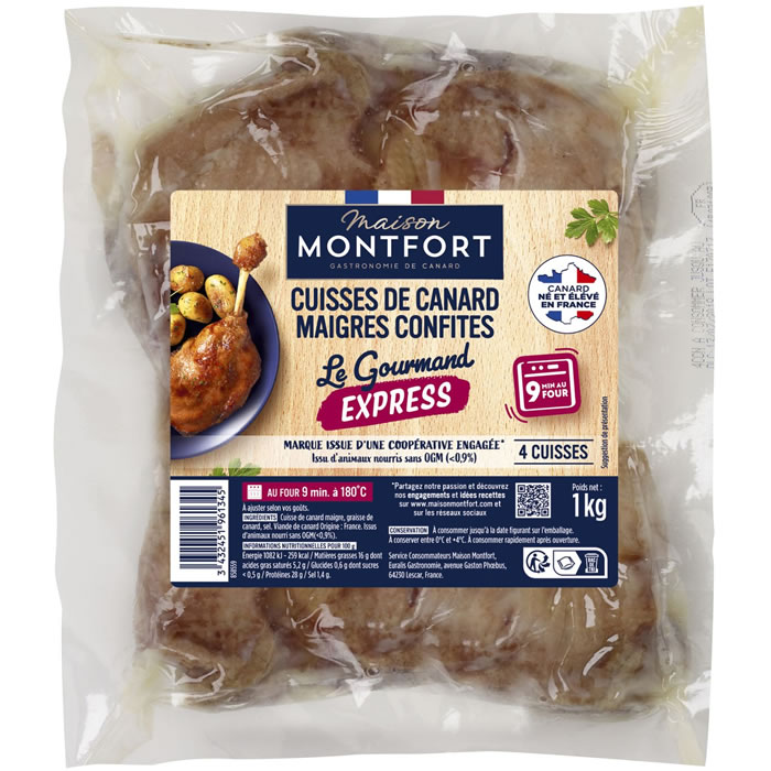 MAISON MONTFORT Cuisses de canard maigres confites