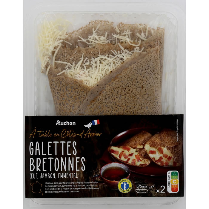 AUCHAN MMM ! Galettes bretonnes oeuf, jambon, emmental