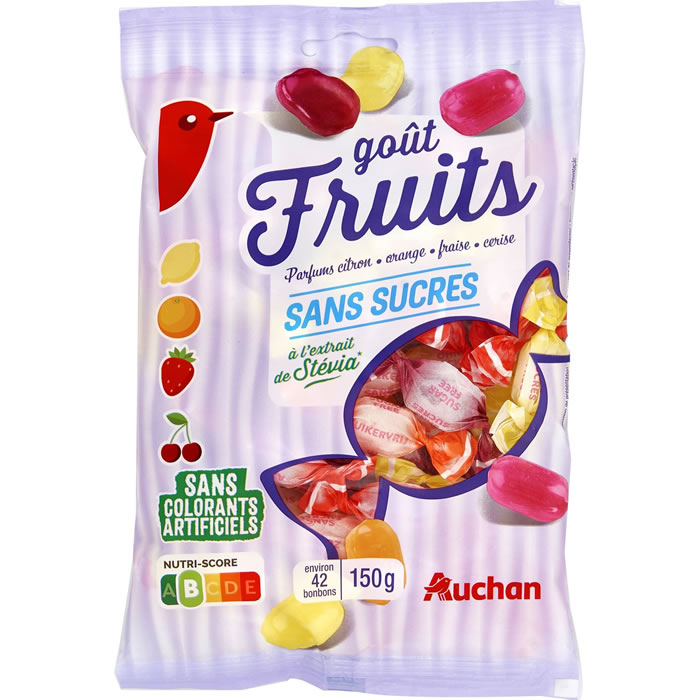 AUCHAN Bonbons aux Fruits