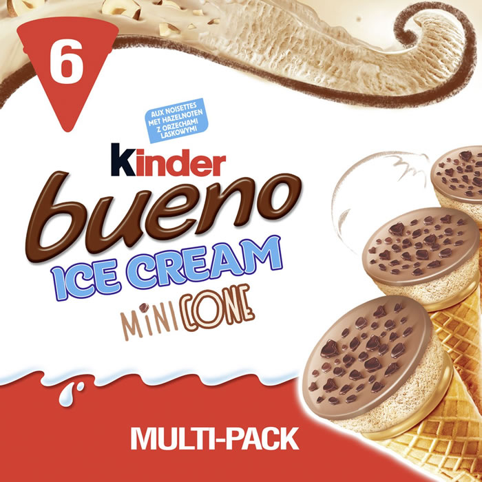KINDER Bueno - Ice Cream Mini cônes au chocolat et noisettes