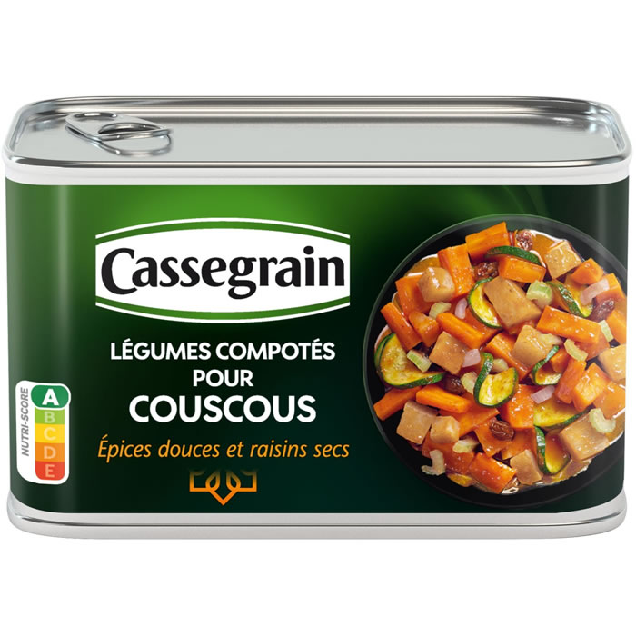 CASSEGRAIN Légumes compotés pour couscous aux épices et raisins secs