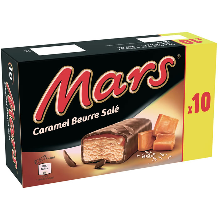 MARS Barres glacées caramel beurre salé