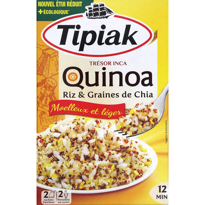 TIPIAK Quinoa, riz, maïs et chia