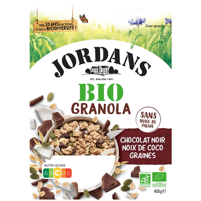JORDANS Granola Flocons d'avoine, chocolat, coco bio