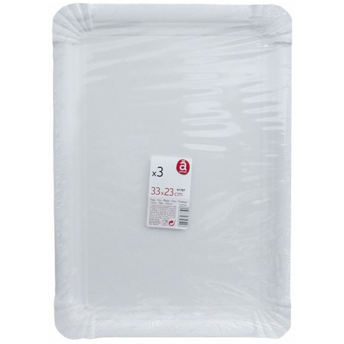ACTUEL Plateaux en carton 33 x 23 cm