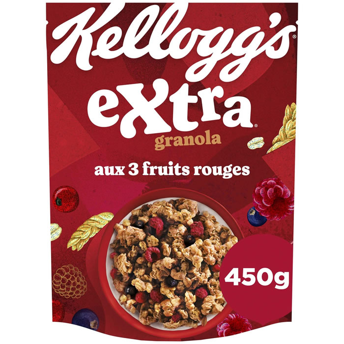 KELLOGG'S Extra Céréales pépites aux fruits rouges