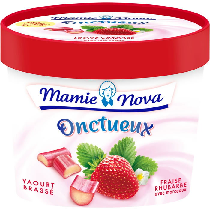 MAMIE NOVA Yaourt à la rhubarbe et à la fraise