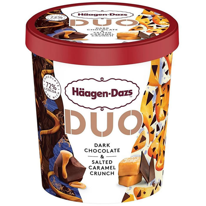 HÄAGEN-DAZS Duo Crème glacée chocolat, caramel salé