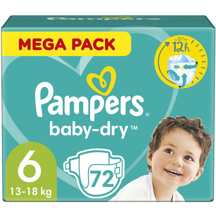 PAMPERS Baby-Dry Couches taille 6 (13 kg et +)