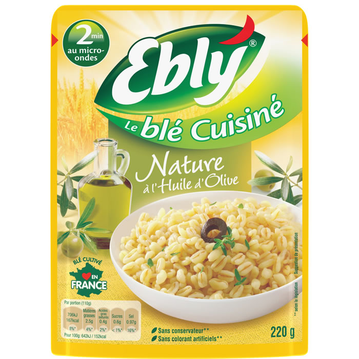 EBLY Blé à l'huile d'olive micro-ondes