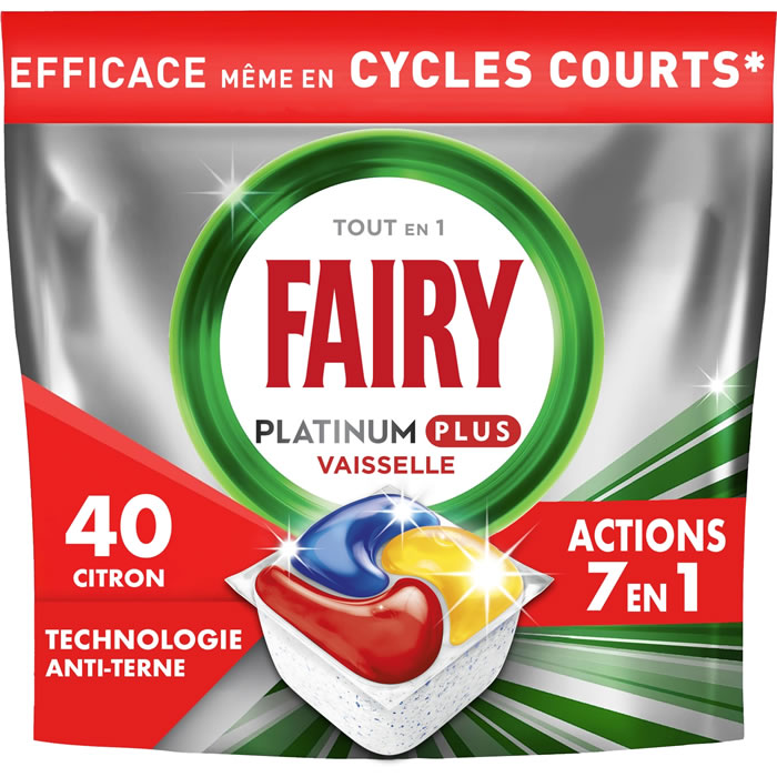 FAIRY Platinum Plus Capsules de lave-vaisselle au citron