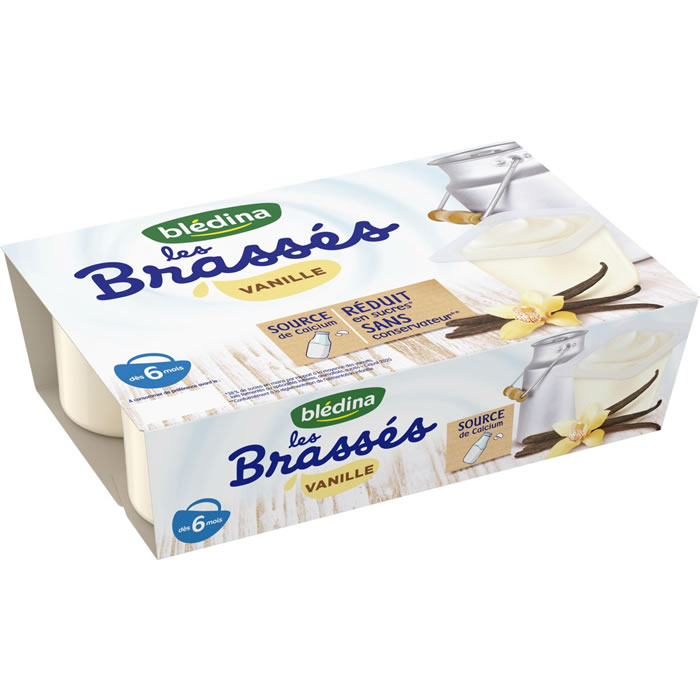 BLEDINA Les Brassés Dessert lacté à la vanille dès 6 mois