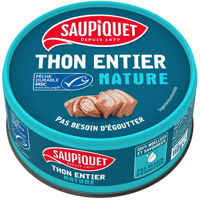 SAUPIQUET Thon entier au naturel MSC