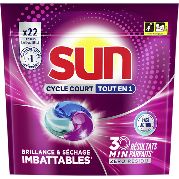 SUN Cycle Court Capsules lave-vaisselle tout en 1