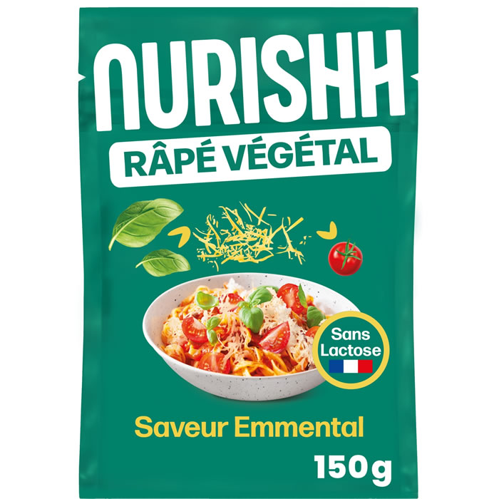 NURISHH Râpé végétal saveur emmental à l'huile de coco