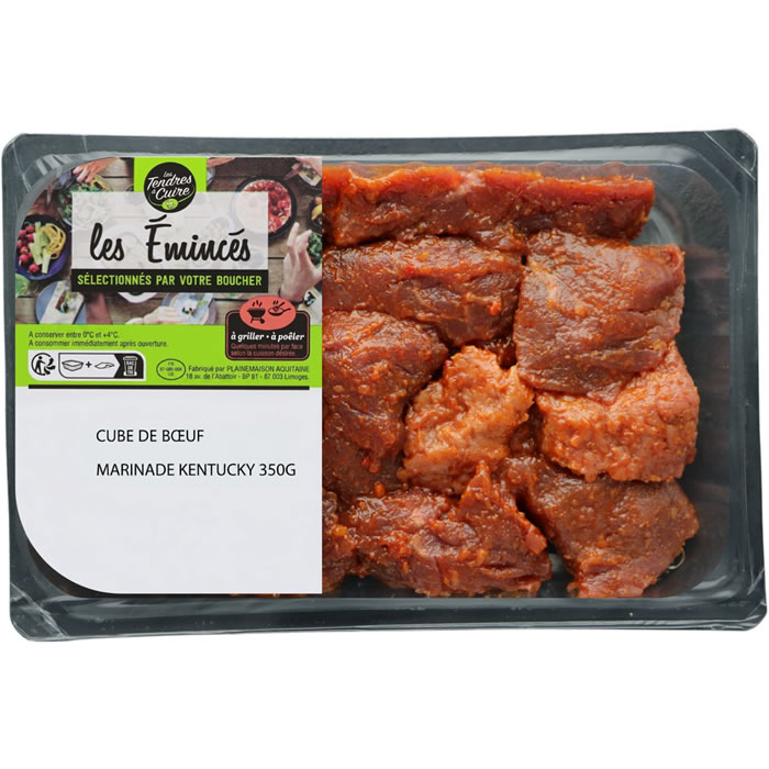 LES TENDRES A CUIRE Cube de bœuf à la marinade kentucky