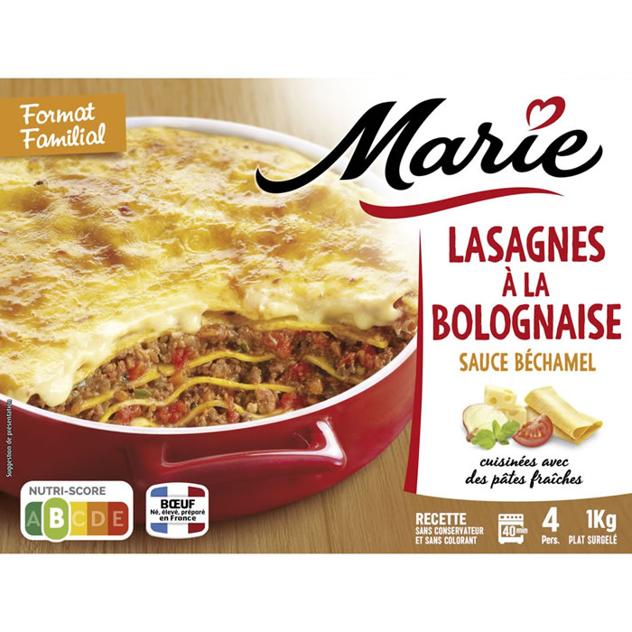 MARIE Lasagnes à la bolognaise