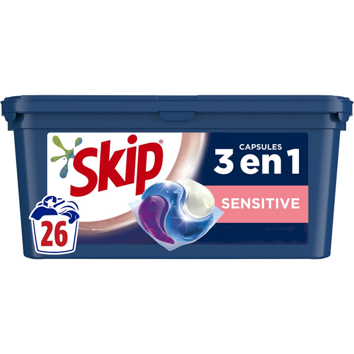 SKIP Sensitive Lessive capsules 3 en 1