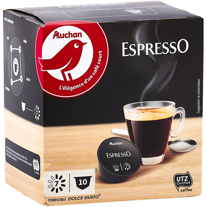 AUCHAN Capsules de café espresso N°7