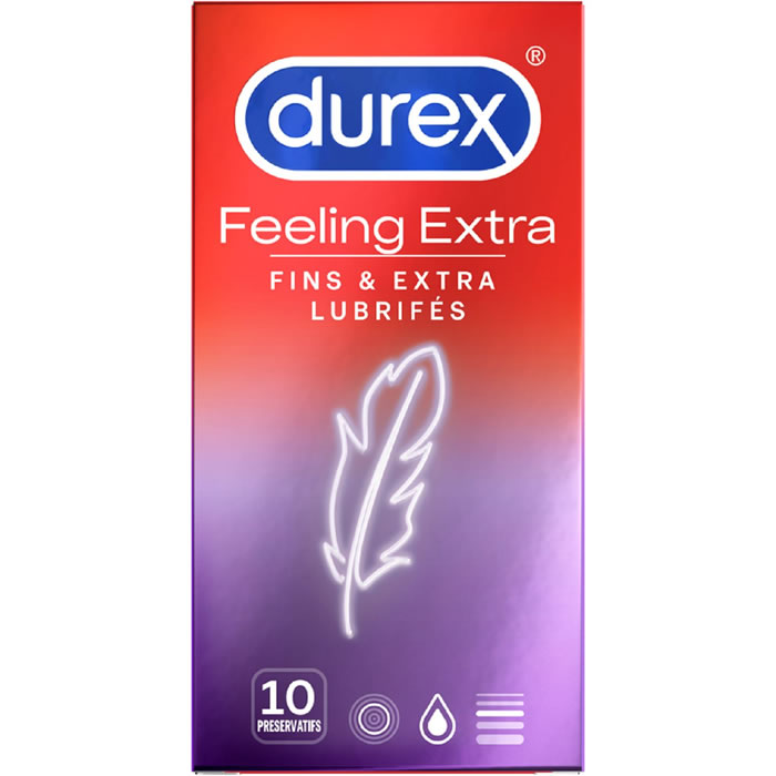 DUREX Feeling Extra Préservatifs fins lubrifiés