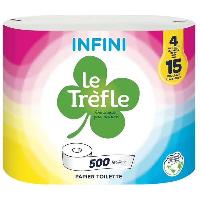 LE TREFLE Infini Papier toilette 2 épaisseurs