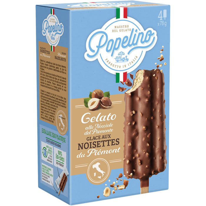 POPELINO Batonnets noisette du piémond enrobage chocolat