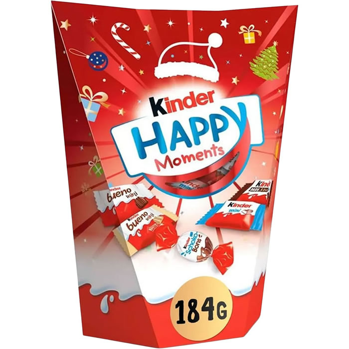 KINDER Happy Moment Bouchées au chocolat au lait, noir et blanc