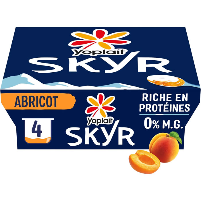 YOPLAIT Skyr sur lit d'abricot 0% M.G
