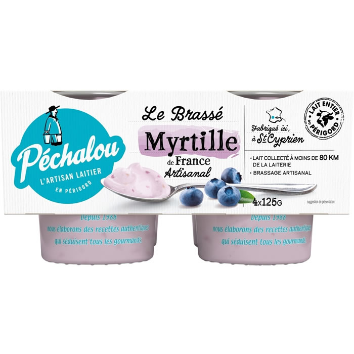 PECHALOU Yaourts brassés à la myrtille