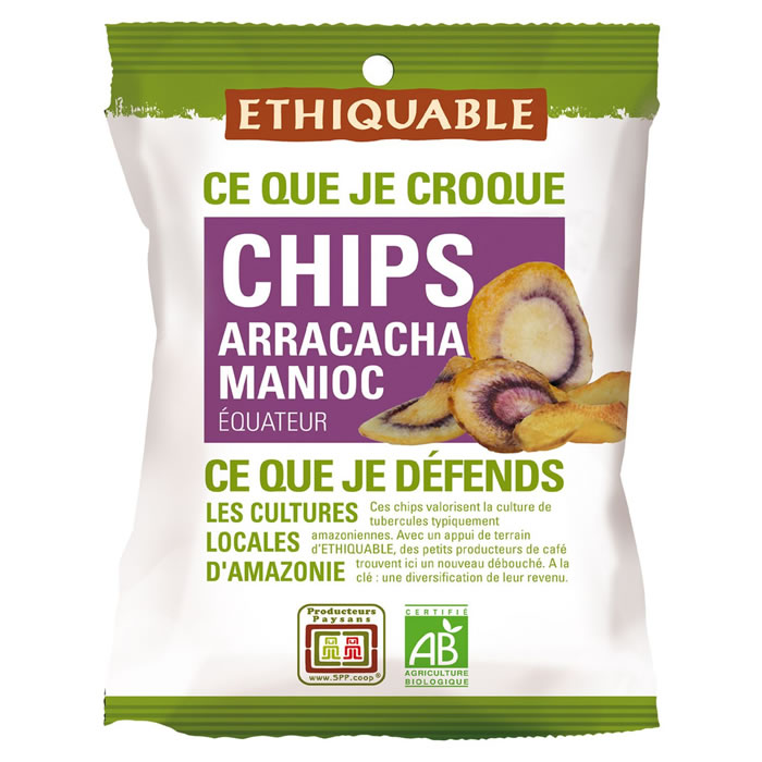 ETHIQUABLE Chips d'arracacha manioc bio
