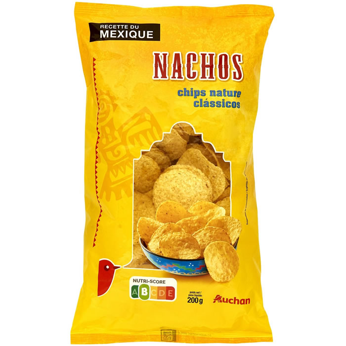 AUCHAN Nachos chips natures
