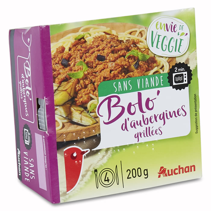 AUCHAN Bolo' d'aubergines grillées