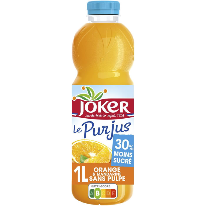 JOKER Pur Jus 30% moins sucré Orange touche de mandarine sans pulpe