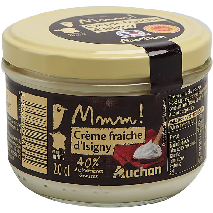AUCHAN Mmm ! Crème fraîche d'Isigny AOP