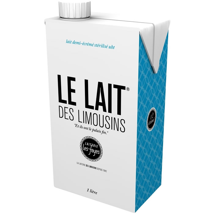 LAITERIE LES FAYES Lait demi-écrémé stérilisé 1,6% M.G UHT