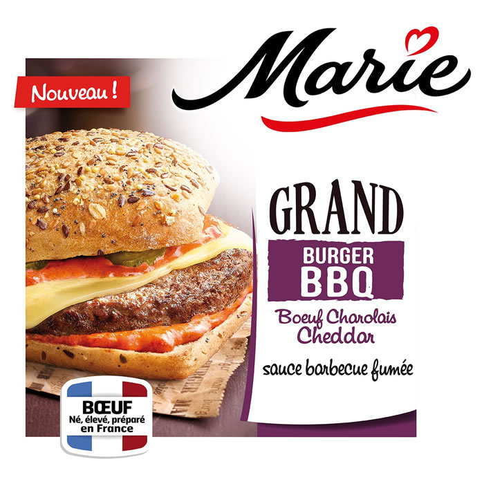 MARIE Grand burger barbecue Boeuf, charolais et cheddar