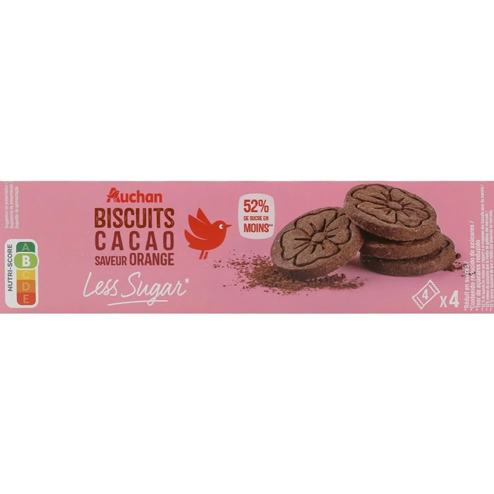 AUCHAN Biscuits au chocolat saveur orange